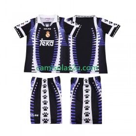 Camisolas de futebol Real Madrid Retro Criança Equipamento 3ª 1997 1998 Manga Curta